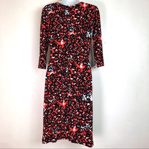 david meister geometric 3/4 sleeve dress Size 6 - Picture 4 of 8